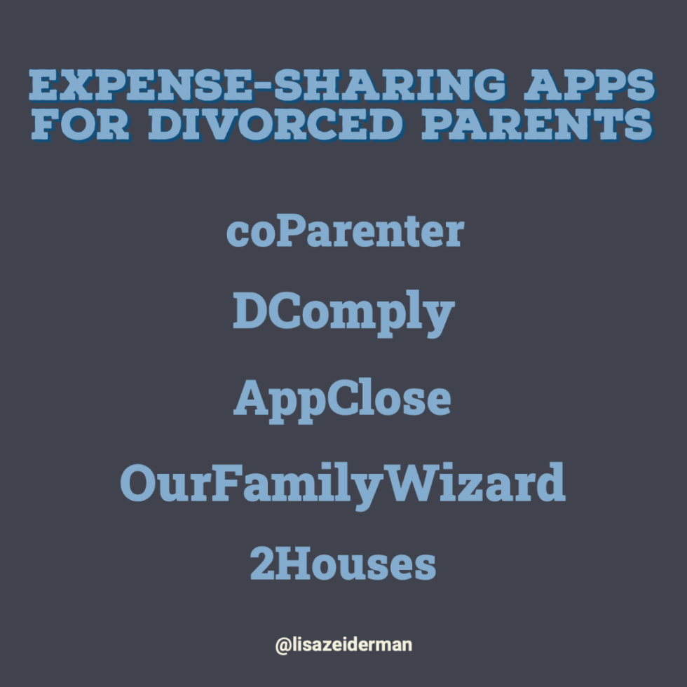 ExpenseSharing Apps for Divorced Parents Lisa Zeiderman, Esq.