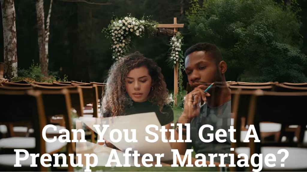 Couple reviewing a postnuptial agreement with a New York family law attorney